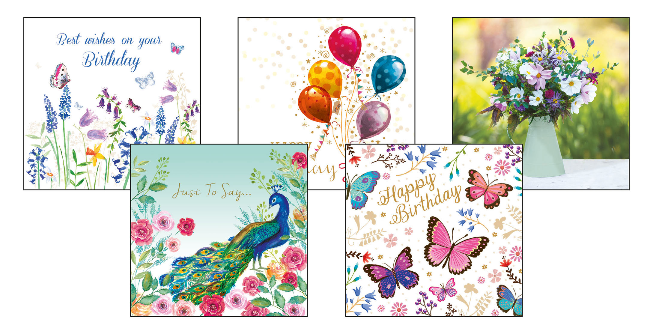 5 Pack Charity Greetings Cards Butterfly